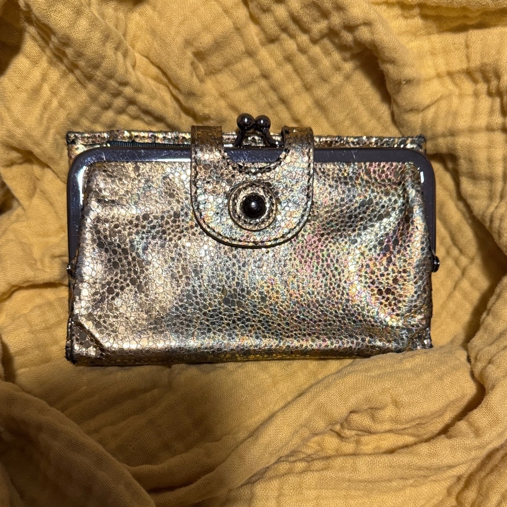 HOBO Shimmering Gold Wallet